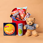 Choco Snack Hamper With Teddy