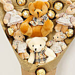 Chocolate And Teddy Bear Bouquet