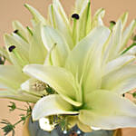 Classy Yellow Lily Fish Bowl Vase