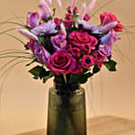 Enchanting Mixed Flowers Vase