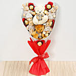 Ferrero Rocher And Teddy Bear Bouquet