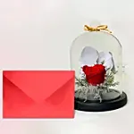 Forever Red Rose With Greeting Card
