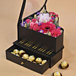 Fresh Blooms N Ferrero Black Piano Box