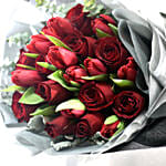 Gracefully Yours Roses Tulips Bouquet