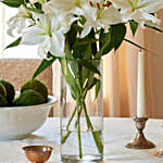 Happiness With Sweet Lilies Arrangement