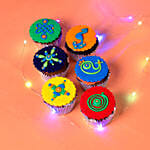 Happy Diwali Cupcakes 6 Pcs