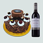 Happy Father's Day Black Forest Cake With Jacob's Creek