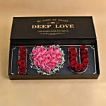 I Love You Floral Arrangement With Fairy Cream Cake