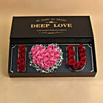 I Love You Floral Arrangement With Moet Champagne For Valentine