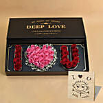 I Love You Floral Arrangement With Table Top For Valentine