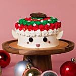 Jolly Christmas Vanilla Raspberry Cake
