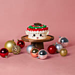 Jolly Christmas Vanilla Raspberry Cake