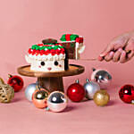 Jolly Christmas Vanilla Raspberry Cake