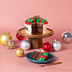 Jolly Christmas Vanilla Raspberry Cake