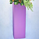 Lovely Mixed Flowers Purple Stand