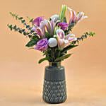 Mesmerising Mixed Flowers Designer Vase