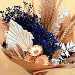 Navy And Neutral Dried Flower Bouquet