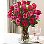 Pink And Red Roses Arrangement
