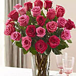 Pink And Red Roses Arrangement