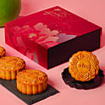 Pure White Lotus Single Yolk Mooncakes And Pomelo