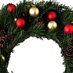 Red Bow Christmas Wreath 25 Cms