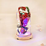 Red Rose Soap Flower with LED Dome