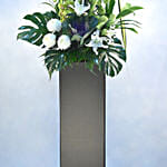 Refreshing Mixed Flowers Black Stand