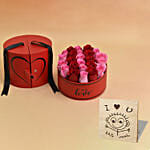 Roses Love Box For Valentine With Table Top