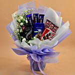 Serene Mixed Flowers & Chocolates Bouquet