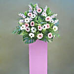 Serene Mixed Flowers Purple Stand