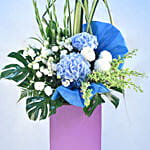 Soothing Mixed Flowers Purple Stand