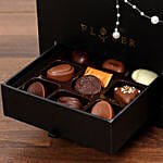 Stylish Box Of Chocolates and Red Mixed Flowers