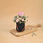 Tulips & Roses Black Vase