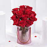 Valentine's Roses Elegance Vase