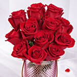 Valentine's Roses Elegance Vase