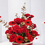 Valentines Ruby Red Floral Arrangement