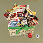 Wine & Delightful Treats Christmas Basket