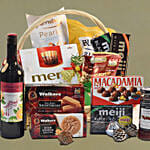 Wine & Delightful Treats Christmas Basket