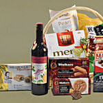 Wine & Delightful Treats Christmas Basket