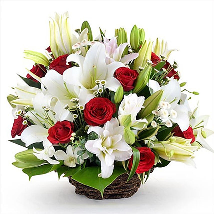 Lovely Basket Of Flowers