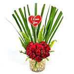 Love Red Rose Pot