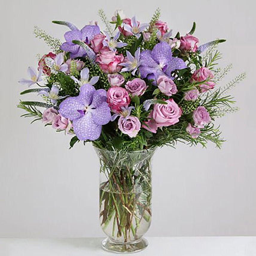 Willd Lilac Vase Arrangement