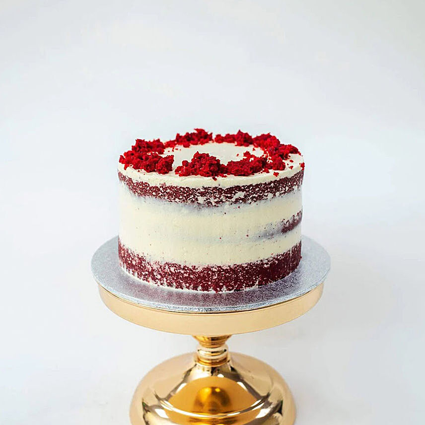 Semi Naked Red Velvet Cake 10 Inch