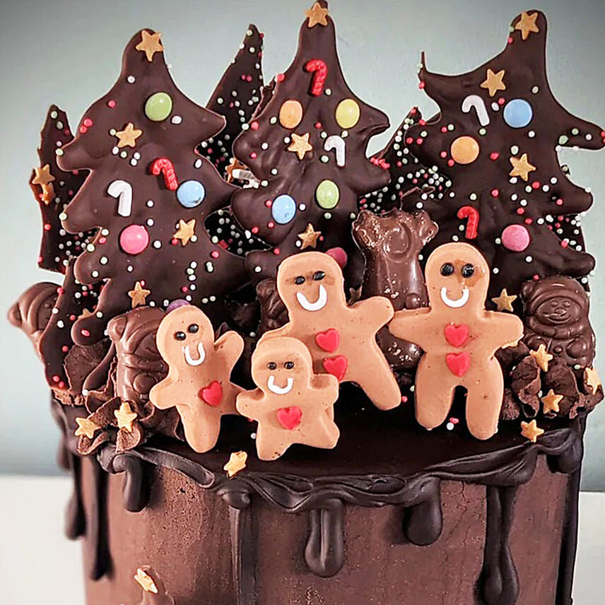 Chocolate Forest Christmas Cake Medium