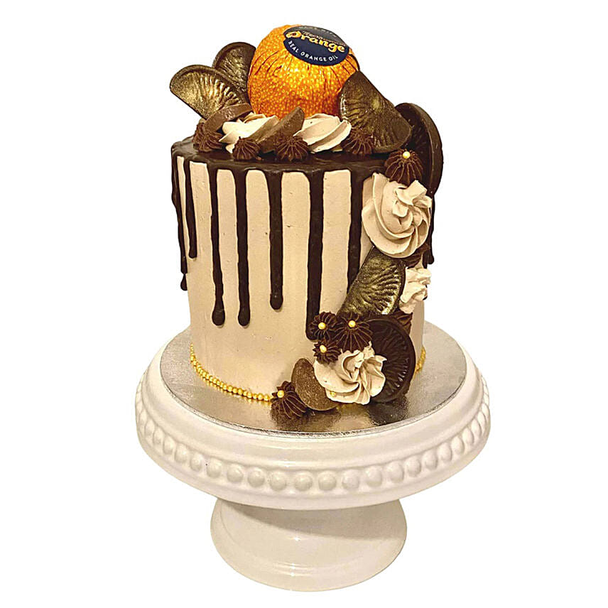 Chocolate Orange Drip Cake 6 Inch
