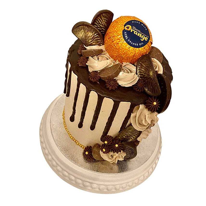 Chocolate Orange Drip Cake 6 Inch