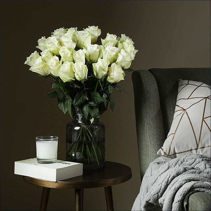 Serene White Roses