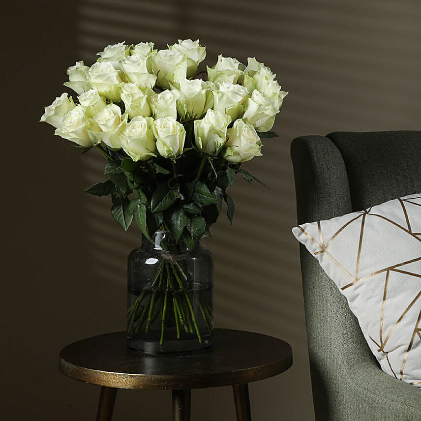 Serene White Roses