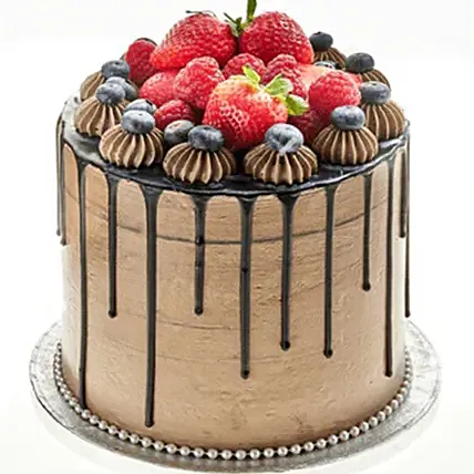 The Ultimate Fruit Topped Drip Cake: Gift Delivery UK