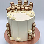 White Kinder Bueno Chocolate Drip Cake 6 Inch